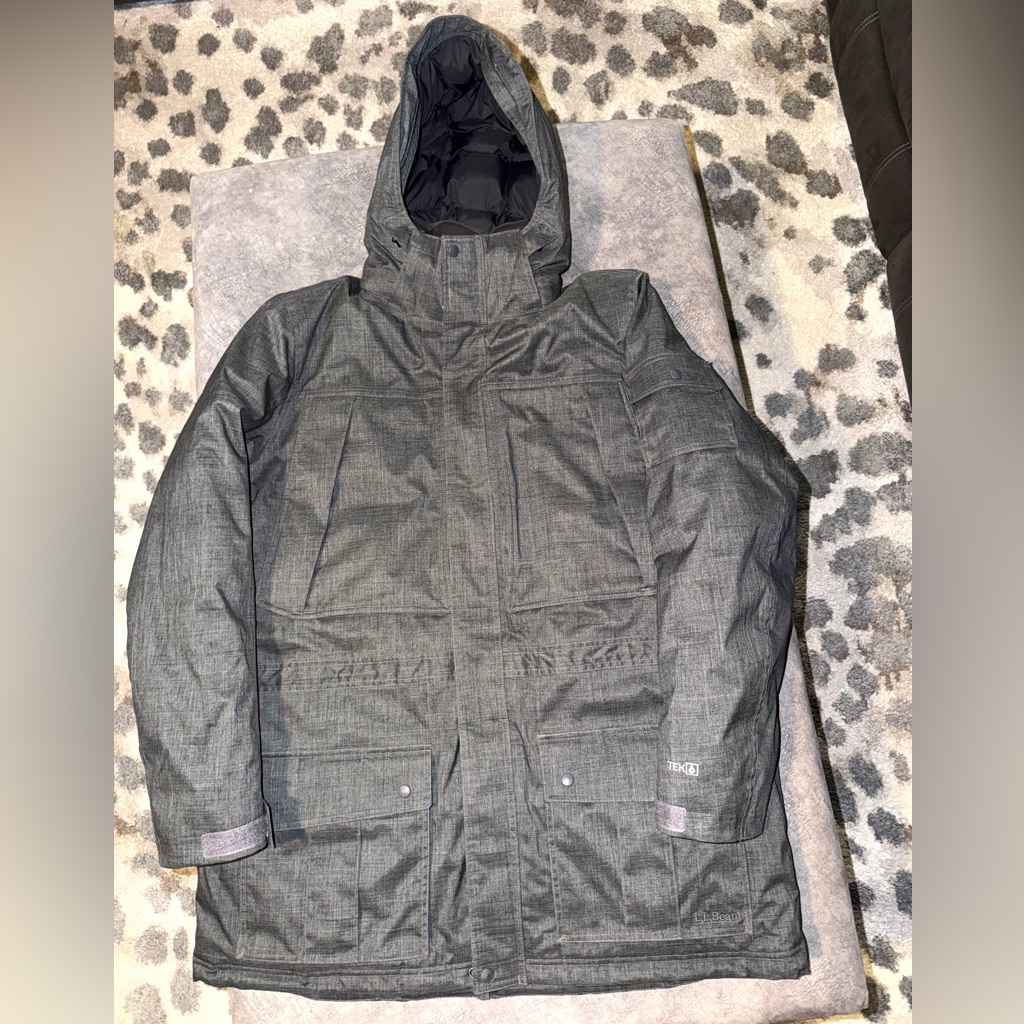 The L.L. Bean Baxter Parka In Men's Xxl Tall Gray With Downtek